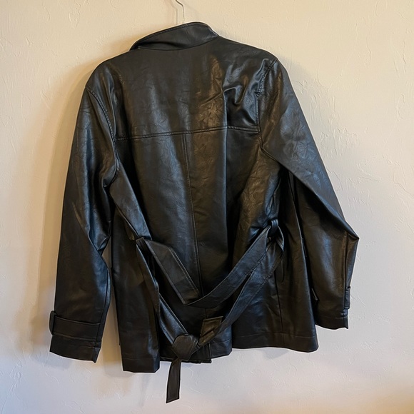 A Naw Day faux leather black jacket Size XL NWT - Picture 3 of 3